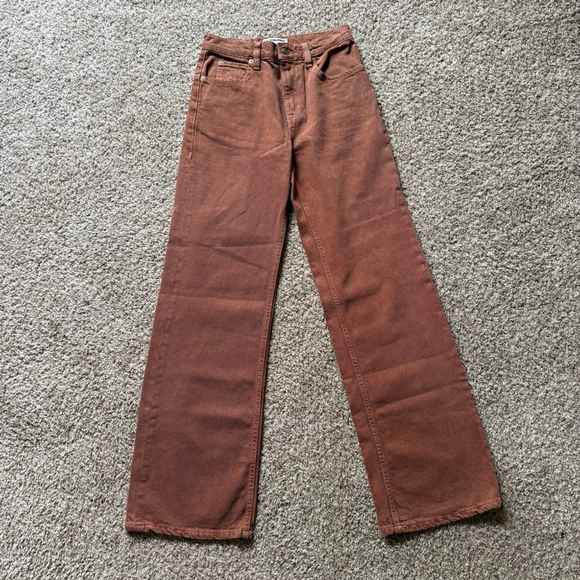 Free People We The Free Tinsley Baggy High-Rise Jeans NWOT Size 24 Chocolate - Picture 4 of 7
